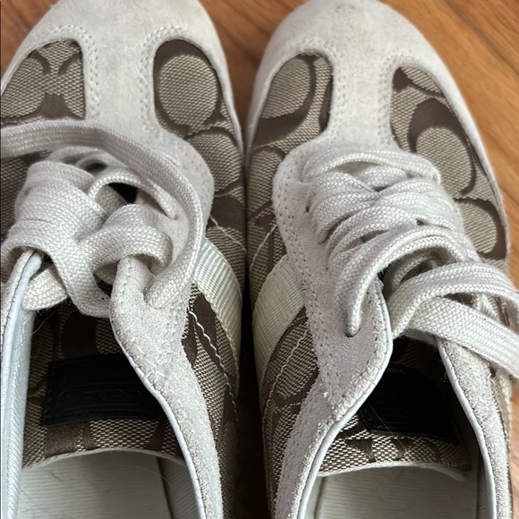 Coach Cream and Brown Sneakers - Picture 3 of 4